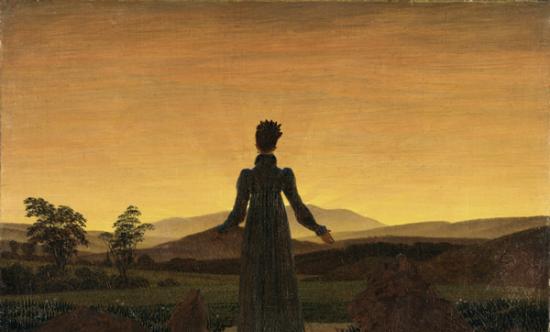 名画《夕阳里的女人》暗藏气候线索