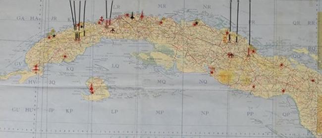 美国波士顿名人签名拍卖行将拍卖古巴导弹危机期间苏联军事设施地图