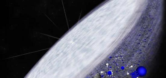 图为艺术家想象中的MWC 480周围的原行星盘。阿卡塔马大型毫米波天线阵发现该原行星盘的外围地带有大量复杂有机分子，甲基氰。而这一地区被认为是彗星形成的地区。这