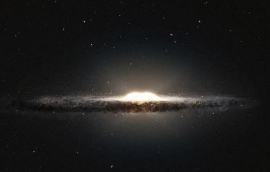 从深太空侧面所看到的银河系景象
