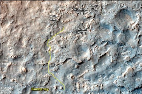 好奇号的火星路线图