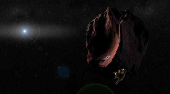 2014 MU69柯伊伯天体与冥王星2370公里的直径相比要小得多, 位于冥王星轨道之外16亿公里