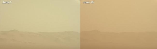沙尘暴令火星沙尘滚滚。