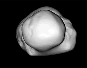 罗塞塔号探测器奥西里斯成像系统2014年7月14日拍摄的楚留莫夫-格拉希门克彗星照片帮助科学家制造出它核心的三维形状模型。