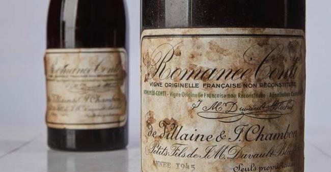 一瓶法国1945年的罗曼尼・康帝（Romanée Conti）葡萄酒在以55.8万美元价格被拍出