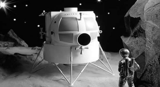 这张照片是1963年时阿波罗登月降落时的想象图