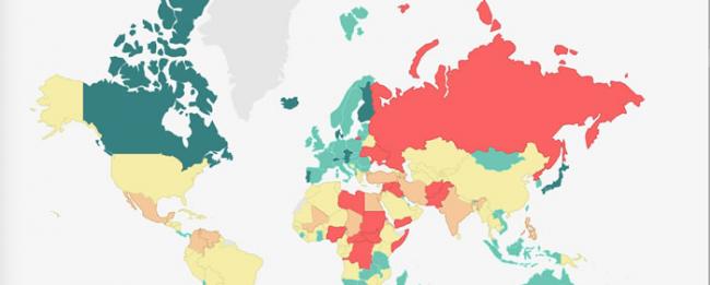 “2017年全球和平指数”：冰岛第10度蝉联第一 叙利亚连续第5年垫底