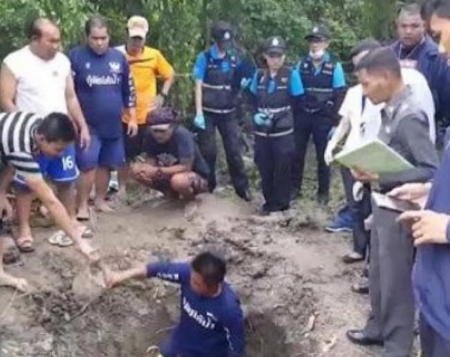 泰国碧武里府妇人称获遇害女儿报梦 棕榈树下寻获白骨
