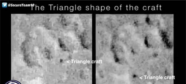 美国望远镜观测月球表面时发现怀疑是UFO的神秘三角状黑色物体盘旋