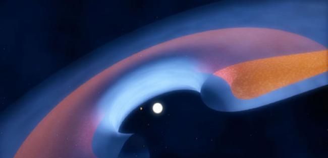 荷兰莱顿天文台的科学家发现先前的观测已经暗示气体存在于尘埃盘内，随着ALMA图像不断清晰，我们看到整个尘埃盘的所有细节。