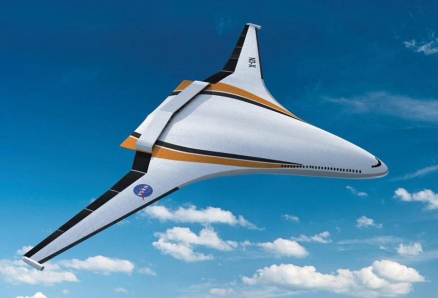 一款可能在未来出现的飞机，采用翼身融合设计，即机翼与机身无缝融合，让飞机拥有极高的空气动力学性能，进而降低燃耗、噪音和排放
