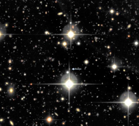SNLS-06D4eu超新星存在于宇宙诞生后的40亿年左右，科学家认为此类超新星几乎每1万例超新星事件才可能发生一次