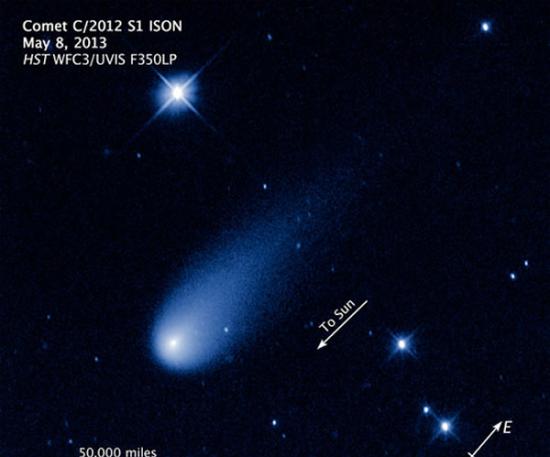 具有世纪大彗星潜力的艾桑彗星