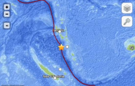 太平洋岛国瓦努阿图海域发生6.1级地震