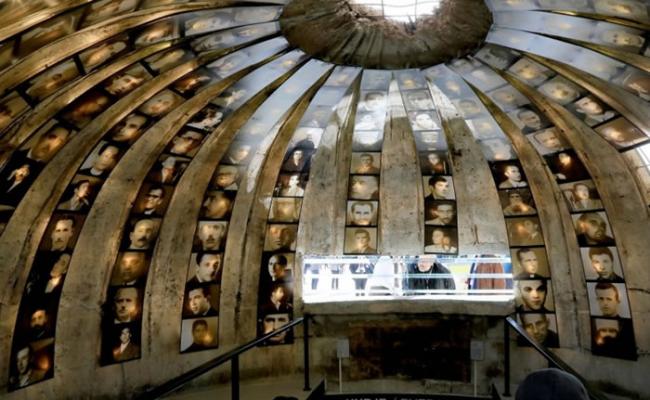 防核地堡展出多张历史照片。