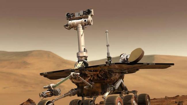 2004年1月，双胞胎探测车「精神号」与「机会号」分别登陆于火星两侧并展开探索。从那时至今已传回超过十万张红色行星地表的高解析全彩影像。 PHOTOGRAPH
