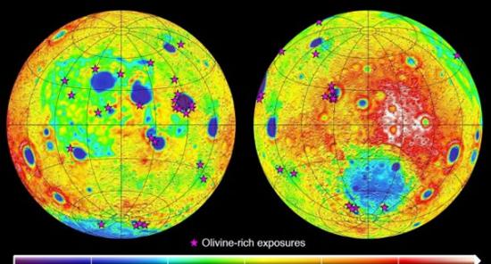 月球的较热（近）侧比其较冷（远）侧有着更多的大型盆地
