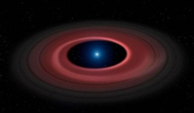 科学家观测发现一颗小行星被一颗白矮星强引力撕裂，形成灰尘微粒和残骸环状结构。