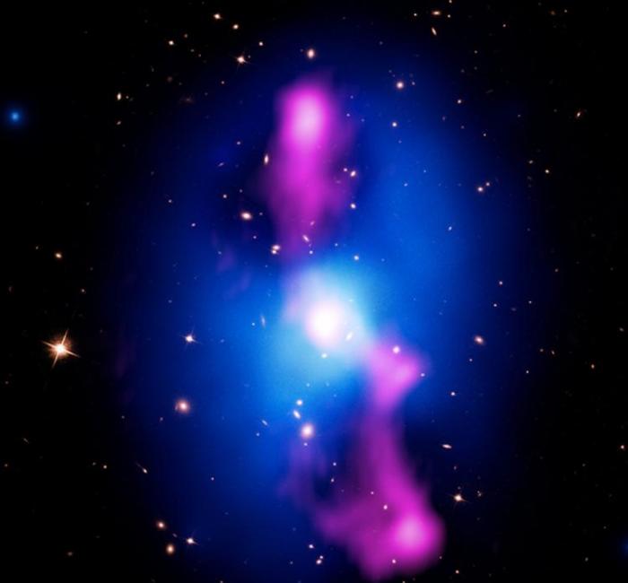 宇宙中最强大的黑洞喷发之一来自“MS 0735.6+7421”星系团