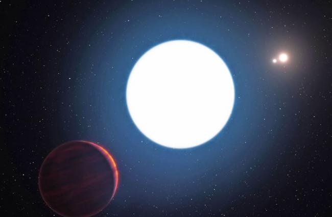 天文学家用成像技术第一次发现位于3恒星系统中的行星HD 131399Ab