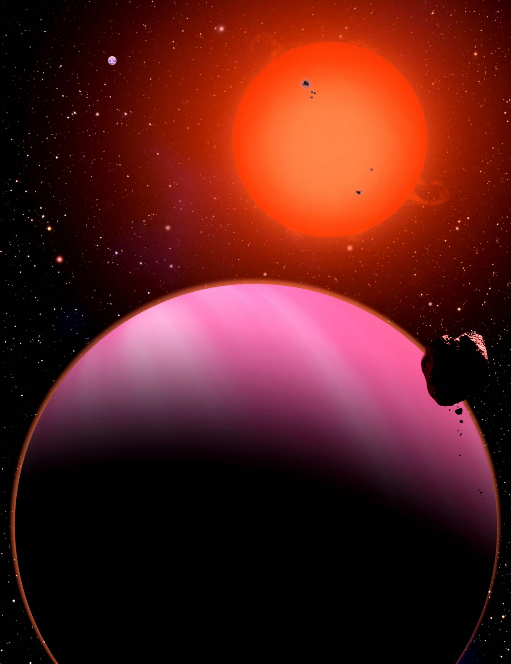 在距离地球124光年的一颗系外行星HAT-P-11b大气中检测到水蒸气的存在