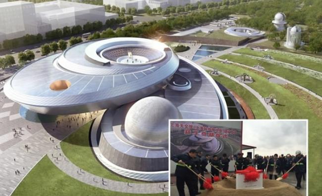 全球建筑面积最大的天文馆上海天文馆近日正式动工兴建（小图）。