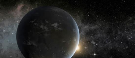 系外行星Kepler-62f示意图，这颗行星距离地球约1200光年