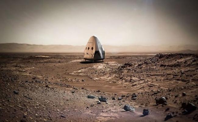 “红龙”首次任务不会载人到火星。图为构想图。