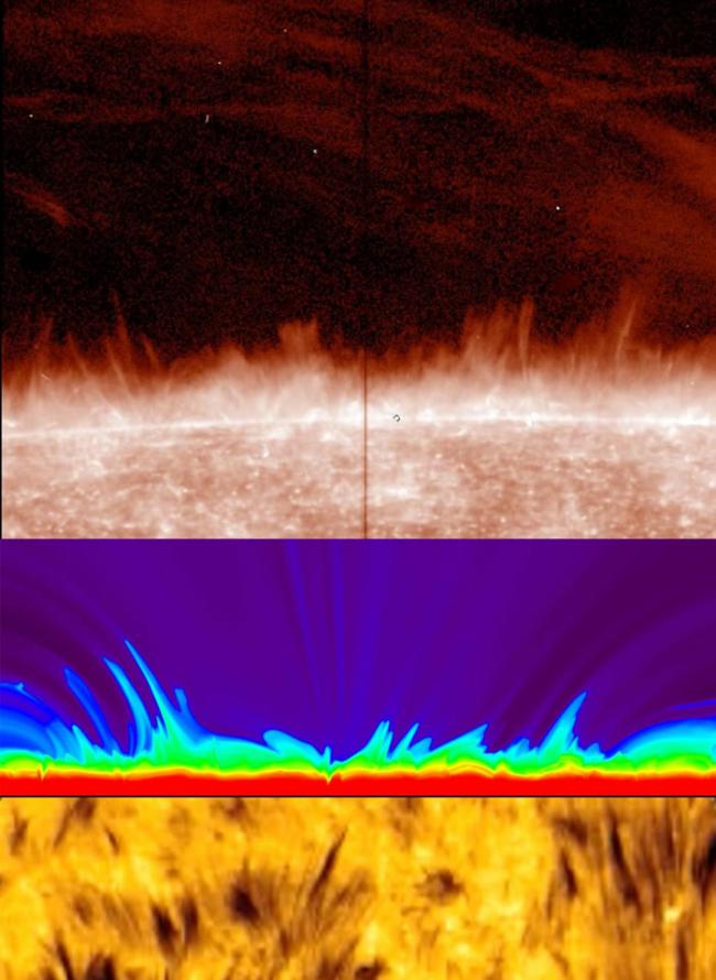 研究人员第一次准确解释被称作太阳针状物的等离子体喷流是如何形成的