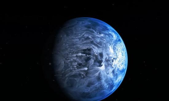 漂落“熔化晶体雨”的蓝色行星