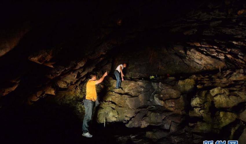 北山洞洞内景观（7月23日摄）。