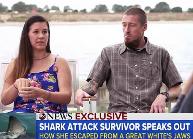 美国女子在加州海滩惨遭大白鲨攻击 把手插入鲨鱼眼中挖出眼睛才逃过一劫