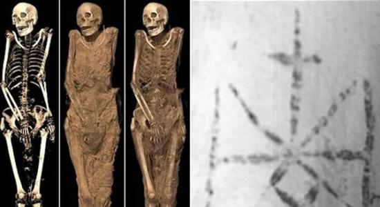 埃及一具1300年前女性木乃伊的大腿内侧纹有男子的名字