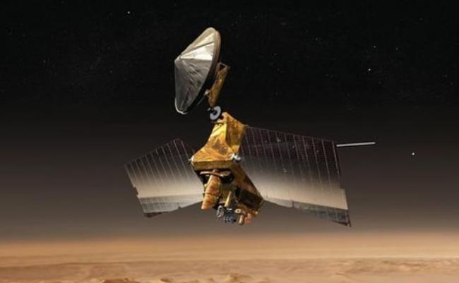 2005年出发的火星侦察轨道器，发现火星过去有水的痕迹。