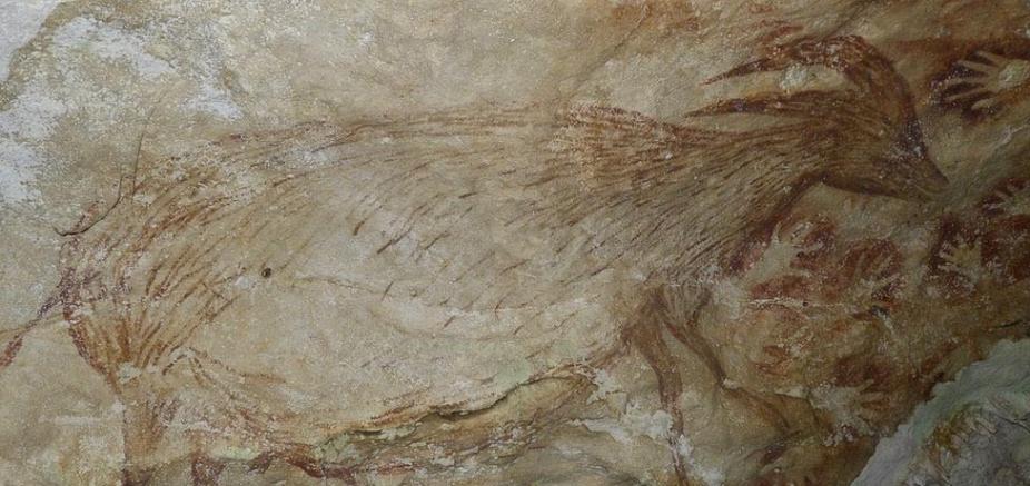 印度尼西亚苏拉威西洞穴中发现的史前壁画