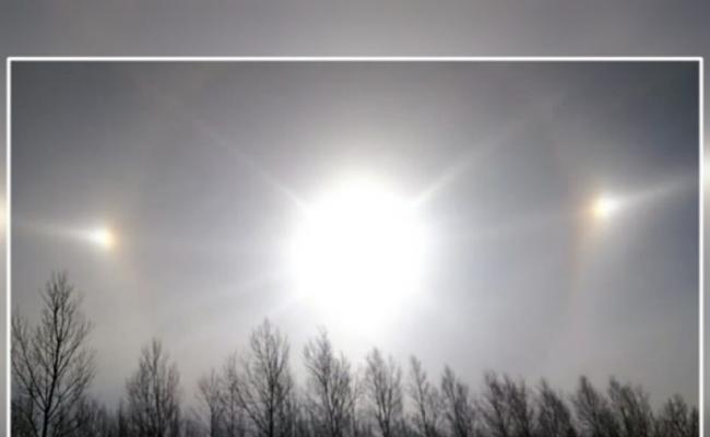 早前吉林也出现3个太阳的奇观。