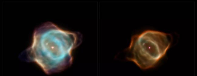哈勃望远镜捕捉黄貂鱼星云Hen 3-1357的快速消逝过程