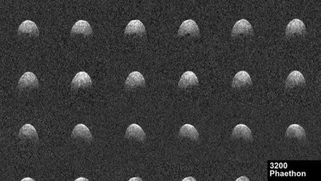 阿雷西博望远镜在2017年12月捕获一颗名为Phaethon的小行星雷达数据
