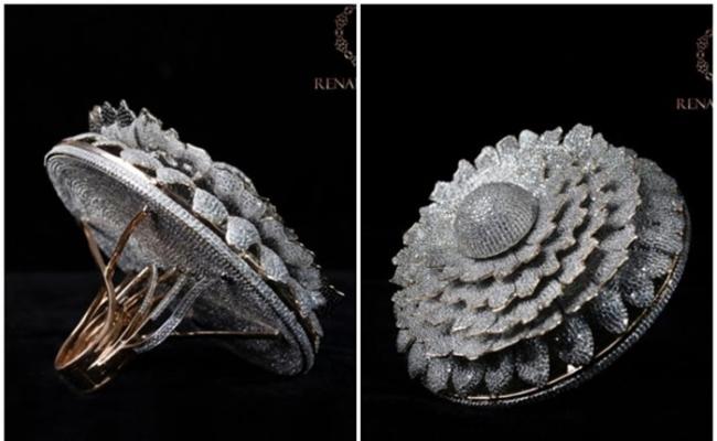 印度密拉特珠宝公司Renani Jewels设计镶嵌12638颗钻石的戒指获健力士世界纪录认证