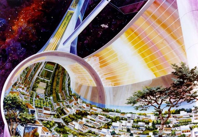 梦回1970年代：NASA分享复古画风的太空生活艺术想象图