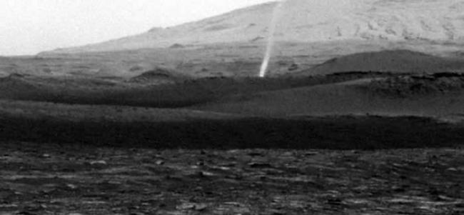 在火星上掀起一股“尘卷风”（dust devil）