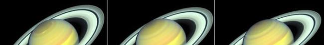 美国宇航局哈勃太空望远镜观测土星的季节变化