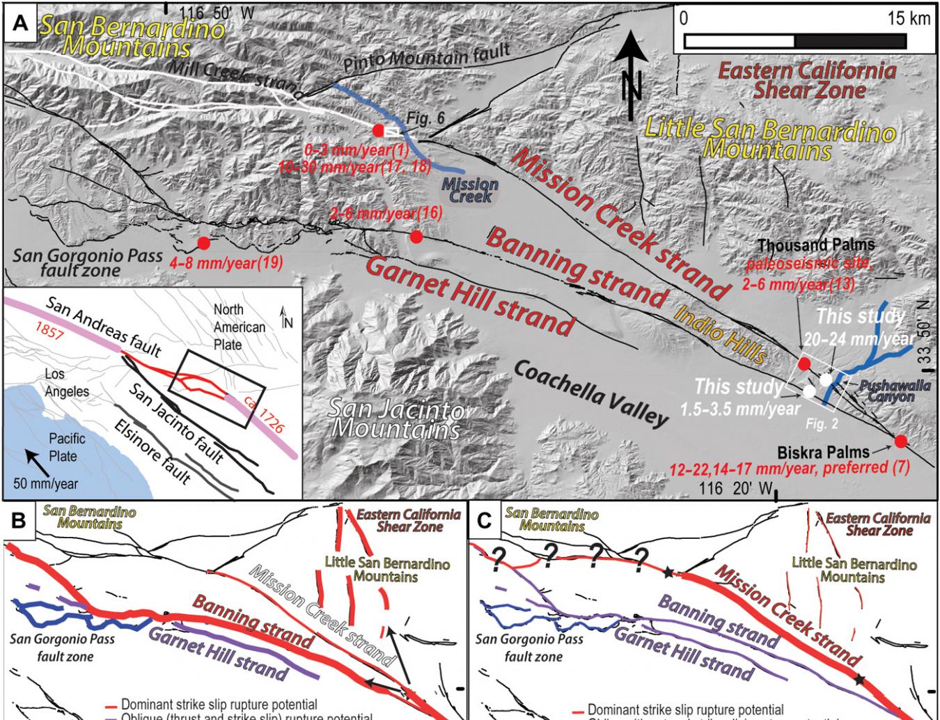 圣安德烈亚斯南部断层一个被忽视的岩脉可能构成重大地震风险