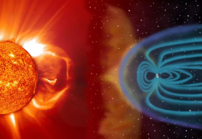 地球的磁场保护我们不受太阳风的影响，引导太阳粒子前往极地地区