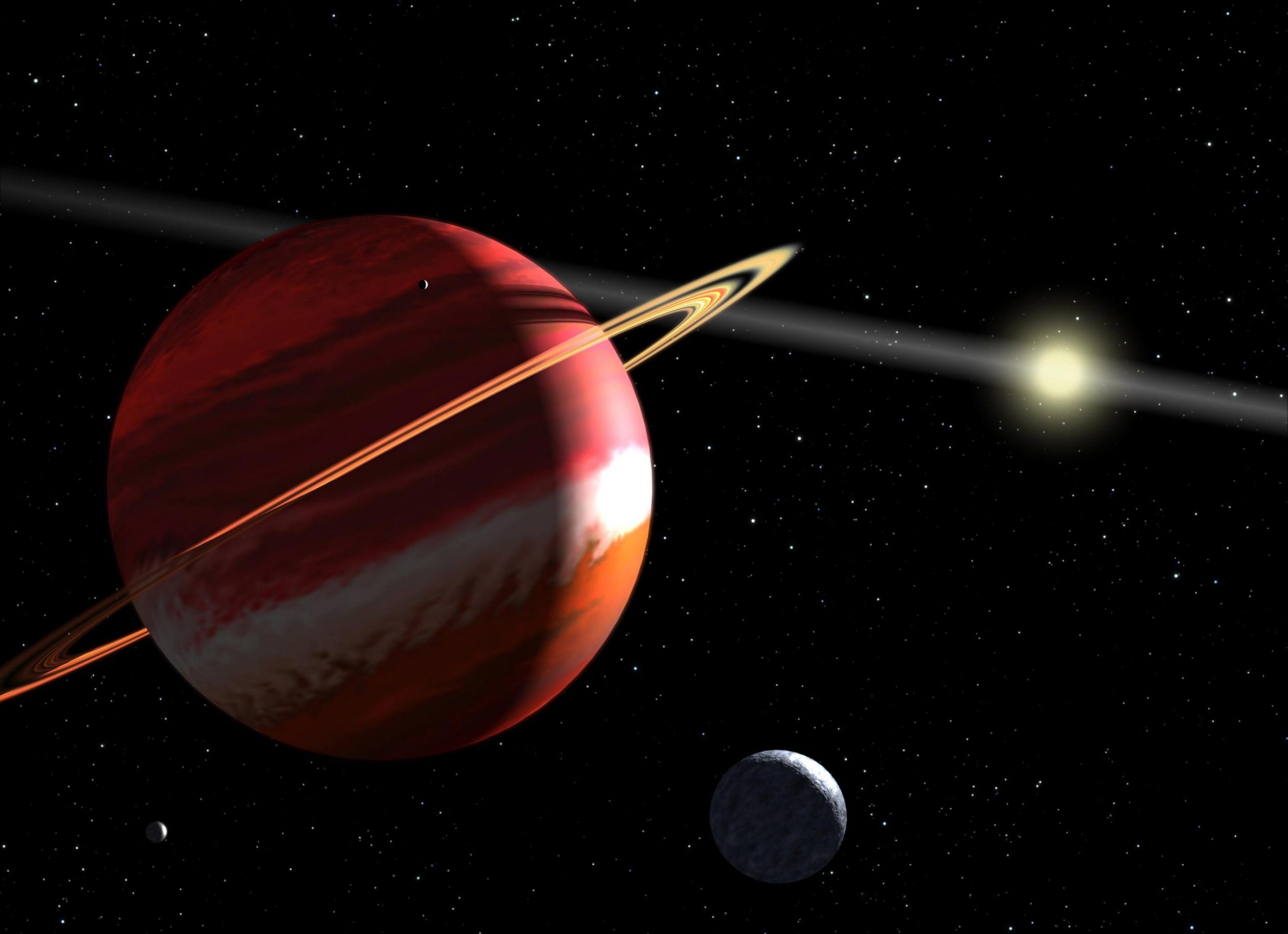 艺术家绘制已知离太阳系最近的类木系外行星概念图