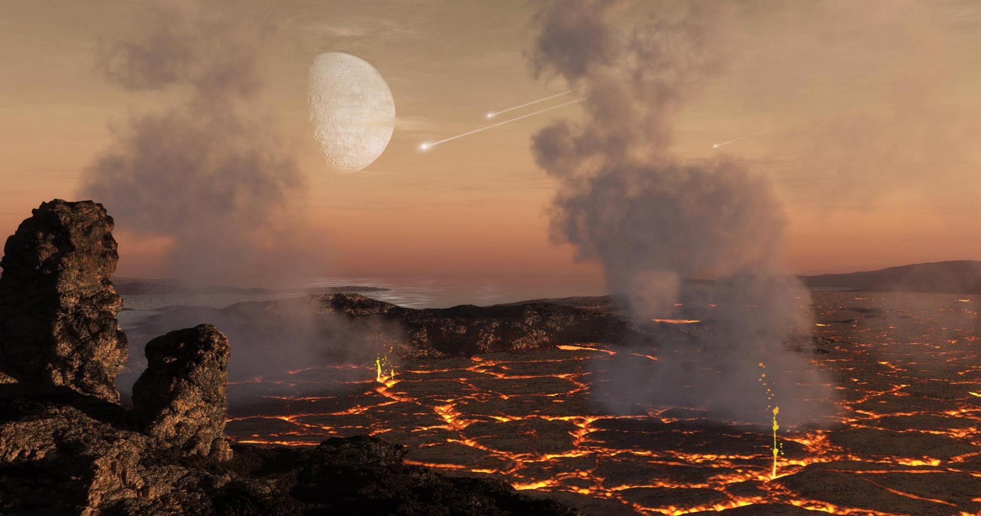高温炉中加热的陨石样本所释放的气体揭示岩质系外行星大气的初始构成