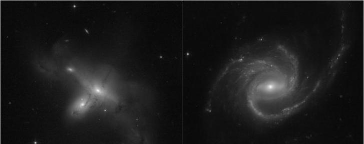 从故障中回归的哈勃太空望远镜拍摄首批奇特星系图像